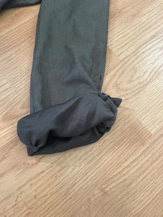 Korye Olive Green Zip Up Utility Lightweight Jacket w/ Cargo Pockets Size Med - Picture 6 of 10